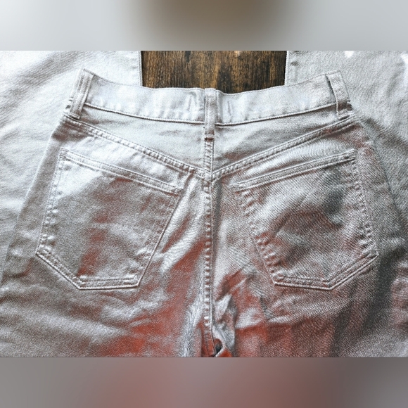 Madewell '90s Straight Jean in Silver Foil Sz 27 - Picture 11 of 14